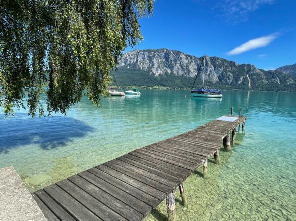 Badeplatz mit Steg am Bucherlhof