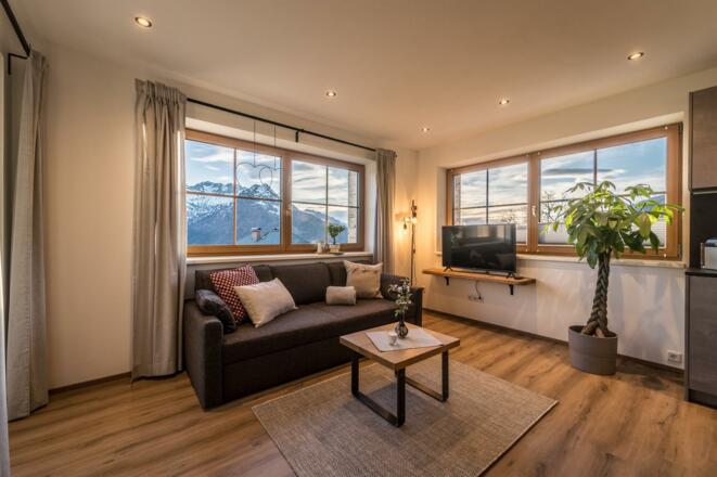 Wohnbereich Tennengebirge Bio Bauernhof Oberhinter