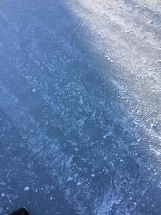 Eislaufen am Freizeitteich in Windhaag