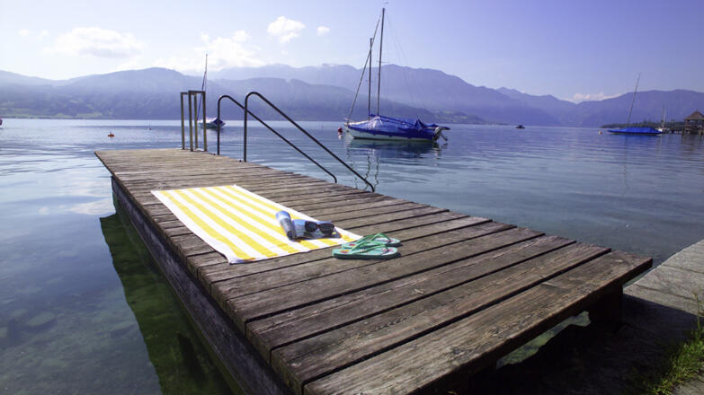 Entspannen am Steg Hotel Ragginger Nußdorf am Attersee