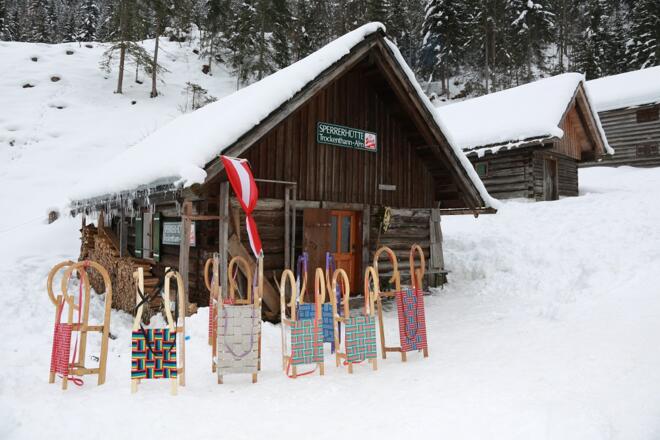 Sperrerhütte an der Trockentann Rodelbahn in Bad Goisern