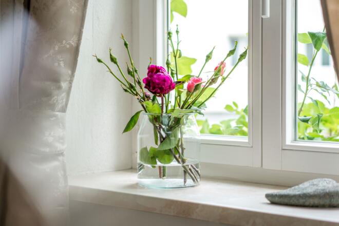 Fensterbrett, Blumen
