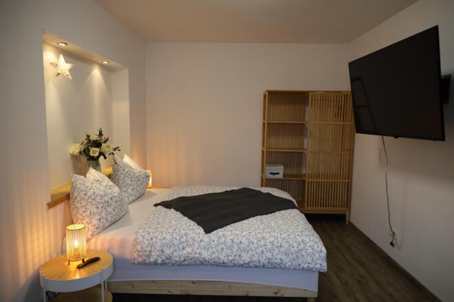 Schlafzimmer Ferienwohnung Waldfrieden