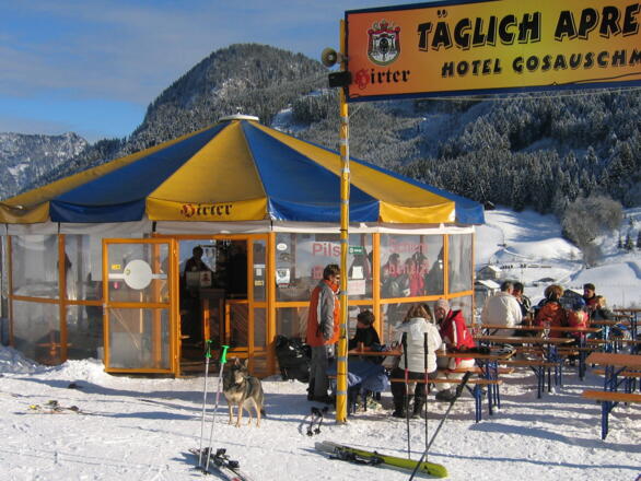 Schirmbar am Hornspitzlift