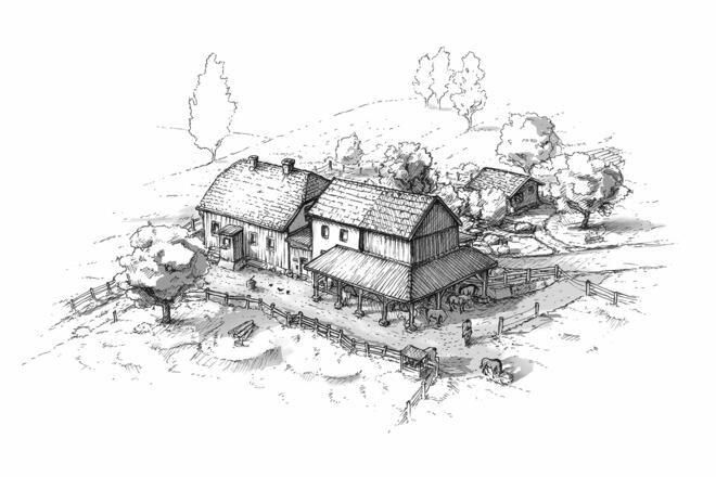 Zimtsternhof Zeichnung