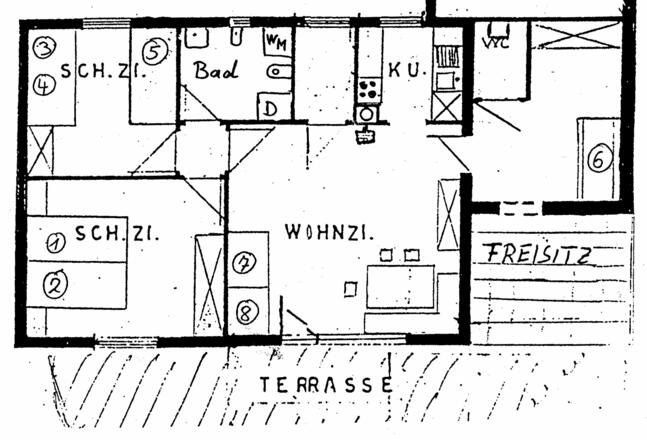 Grundriss Wohnräume
