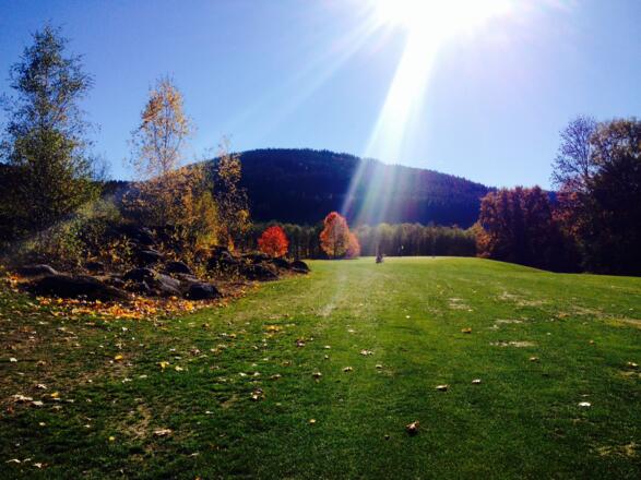 Golfplatz im Herbstkleid