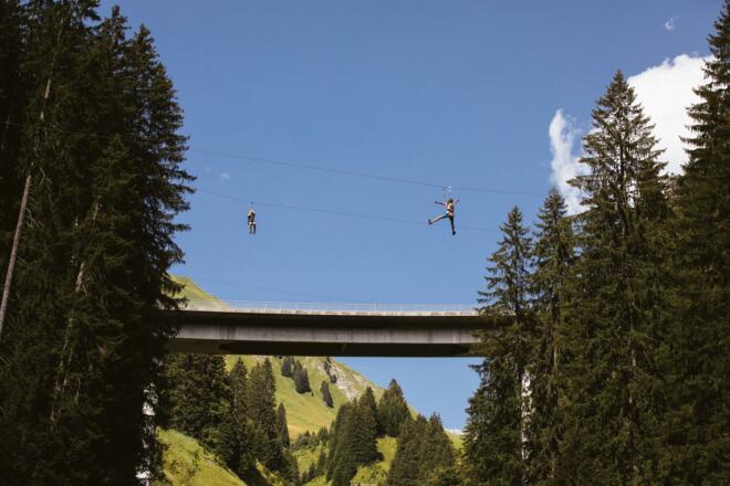 Flying Fox Park Safari in Schröcken