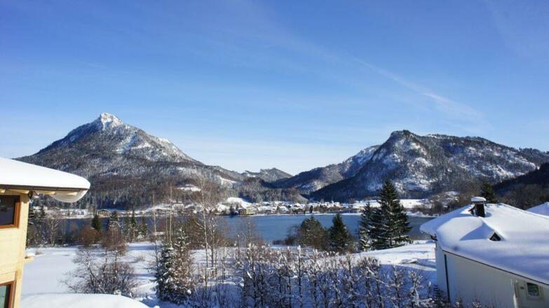 Ausblick auf das winterliche Fuschl