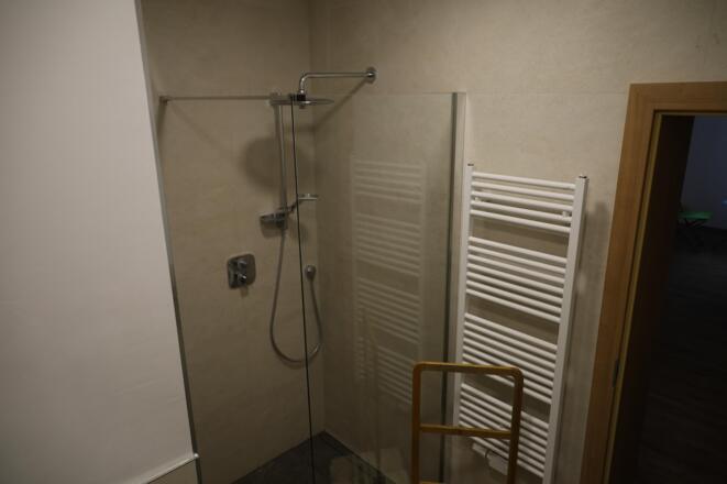 Dusche in der Ferienwohnung Waldfrieden