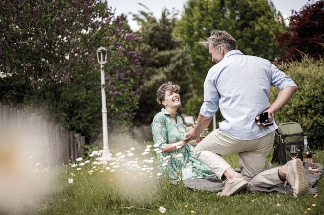Picknick im Hotelgarten