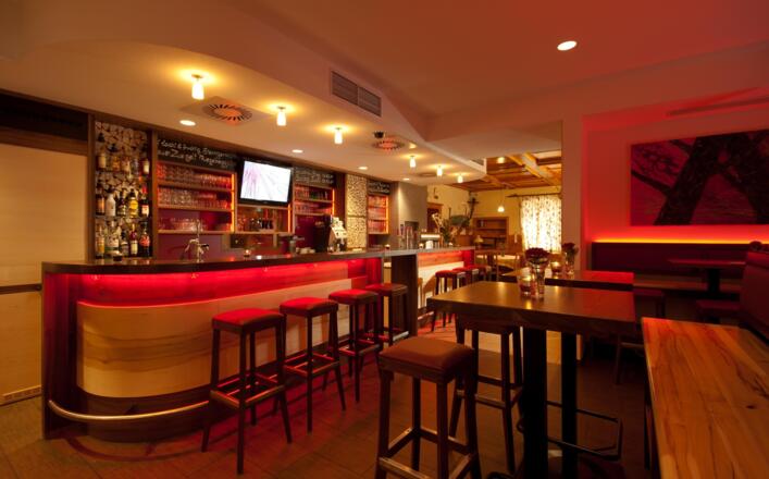 Obstkorb beim Frühstücksbuffet