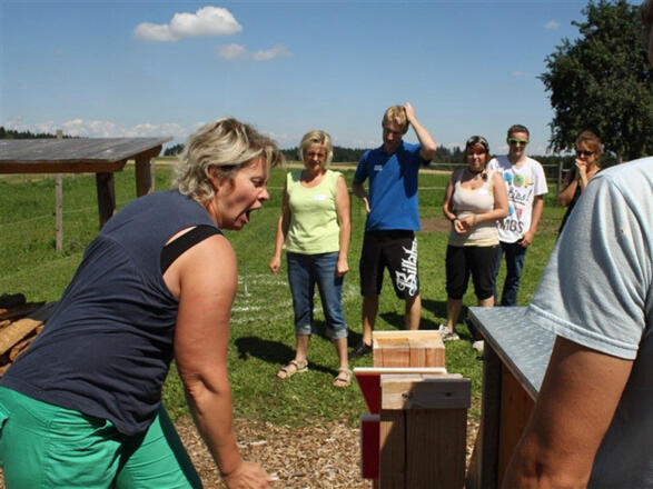 Lust am Leben Outdoor Adventure Brett zerschlagen