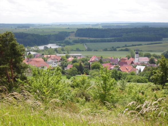 Blick vom Goethestein auf Schwickershausen