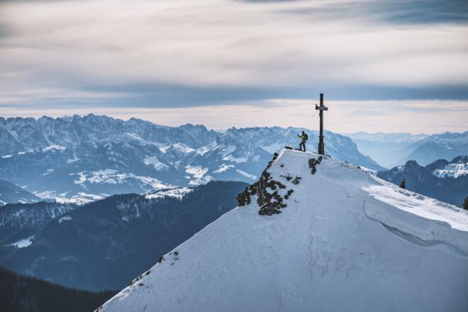 Schneeschuhwandern auf den Gipfel des Hochgern