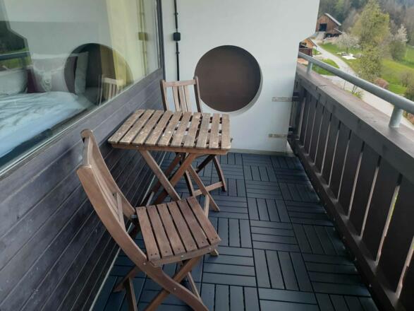 Balkon mit Bergblick
