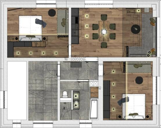 Grundriss Apartment 1