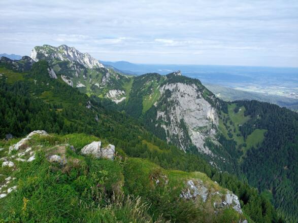 Die Benediktenwand, Königin der Voralpen zwischen Loisach und Isar, mit Hennenkopf und Probstenwand