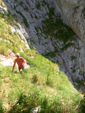 Steilwiese am Ausstieg