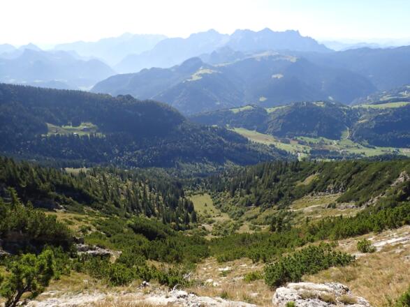 Tiefblick über das Südkar ins Heutal