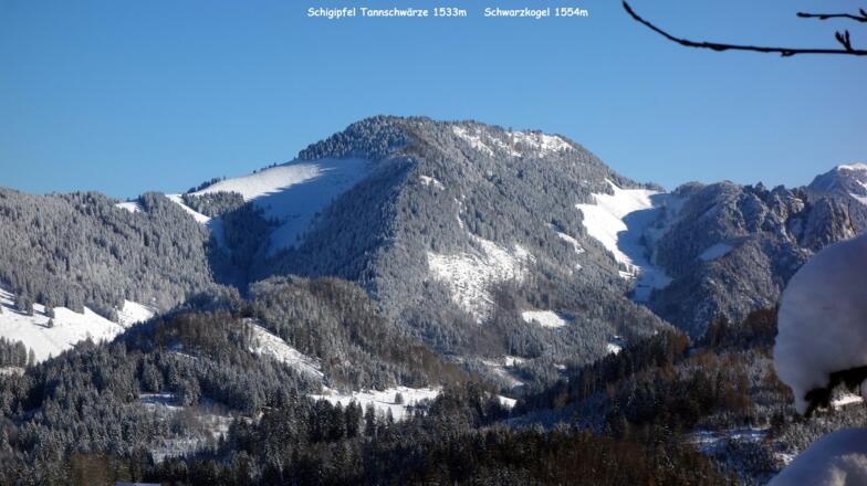 Tannschwärze und Schwarzkogel vom Gipfel
