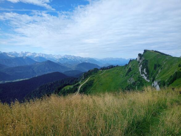 Blick vom Stangeneck auf Idealhang und Latschenkopf