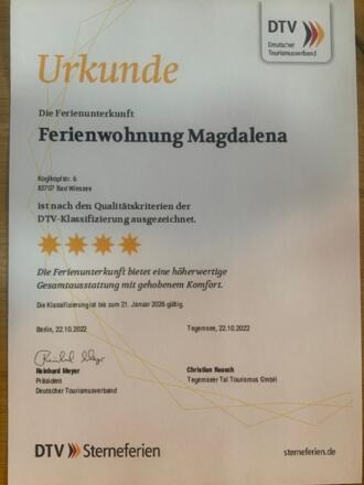 Klassifizierungsurkunde