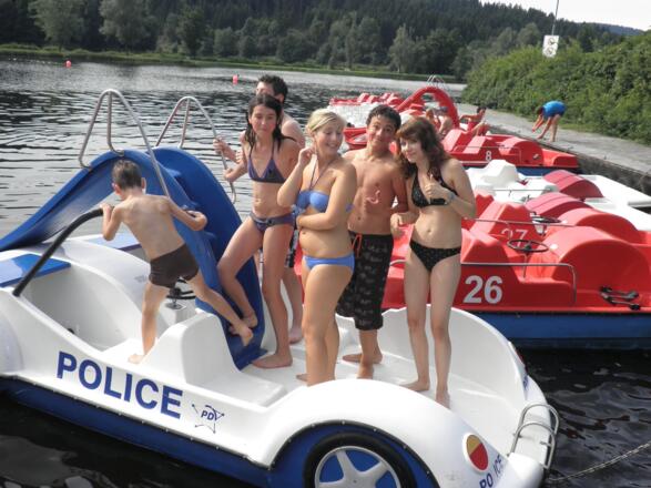 Tretbootfahren am Rannasee