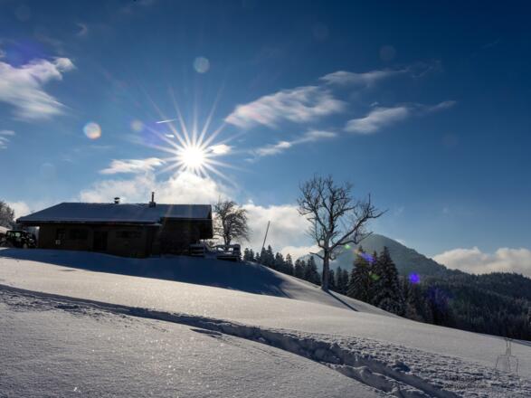 Beim Aufstieg an der Wagneralm vorbei.