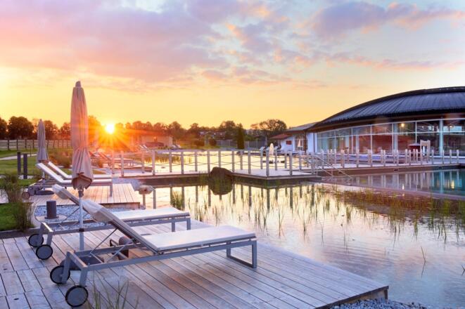 Sonnenuntergang am Schwanensee