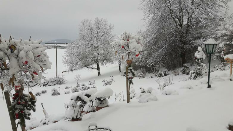 Landhausgarten im Winter