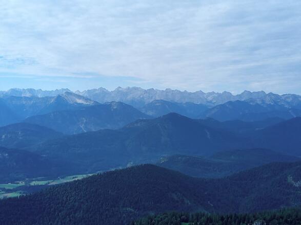 Stets im Blick: Jachenauer Berge und (Vor)Karwendel