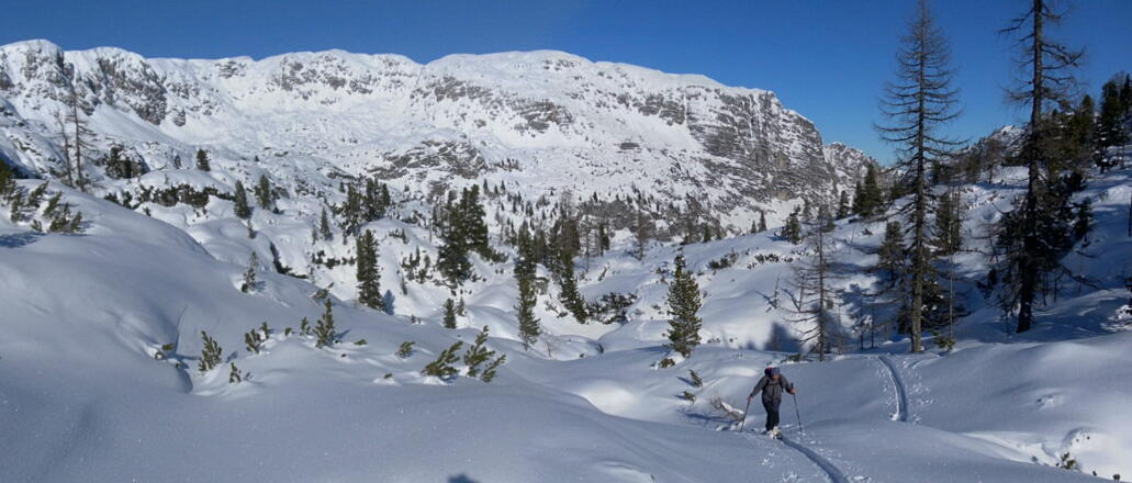 einsames Skiwandern