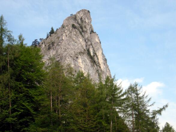 Abstieg, Blick zum Grat der Drachenwand