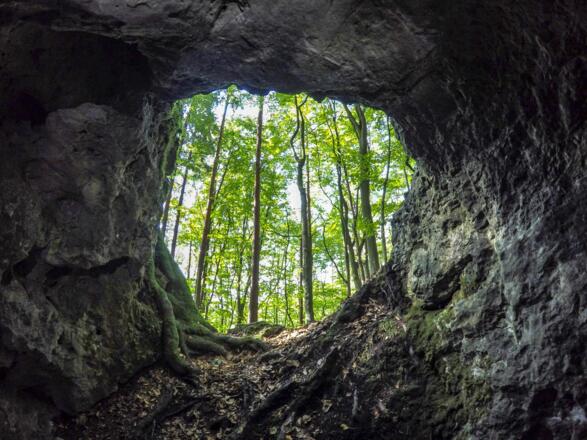 Blick aus dem Windloch / Wiedelloch