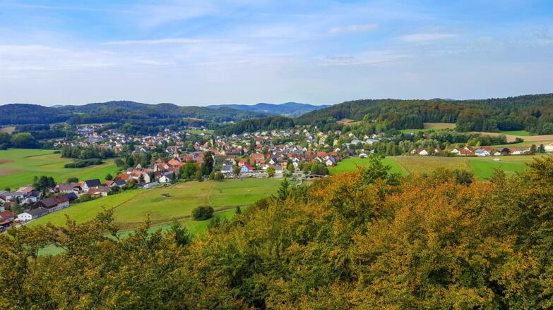 Aussicht vom Hartenfels in Richtung Neukirchen
