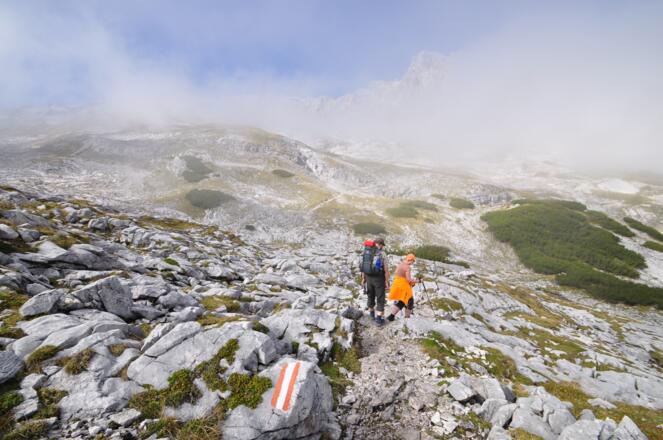 Auf dem Weg von der Knorrhütte hinüber zum &quot;Gatterl&quot;