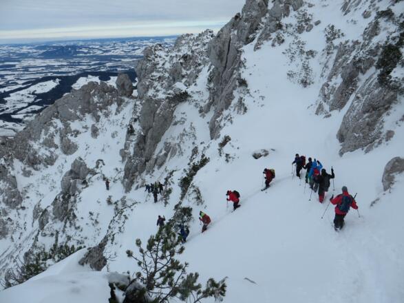 vorsichtiger Abstieg