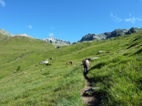 Unterhalb der Seespitzhütte, im Hintergrund die Seespitze