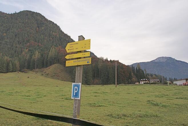 Schilderbaum beim Parkplatz