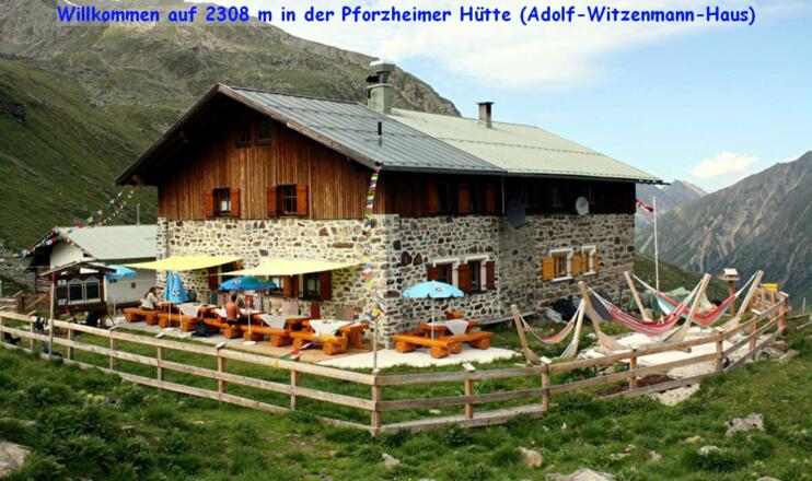 Pforzheimer Hütte auf 2308 m