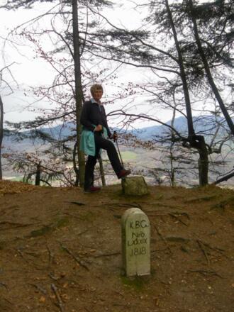 Gipfelgrenzstein des Hohen Götschen