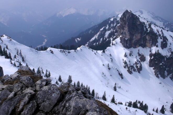 Blick vom Teufelstättkopf zum Laubeneck