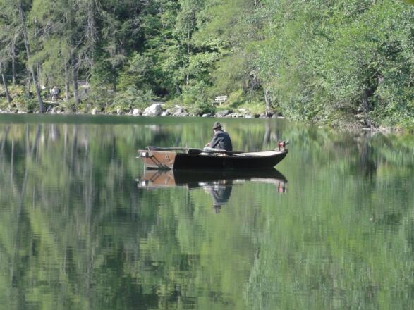 Fischerboot am Gleinkersee
