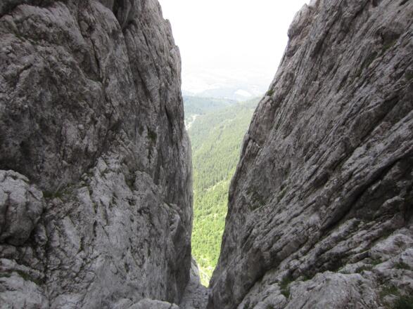 Blick aus dem großen Trichter in die Landschaft