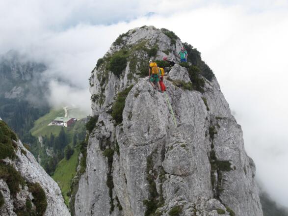 die Abseilstelle am Teufelsturm