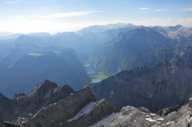 Watzmannkinder und Königsee - nur einer von tausend Eindrücken oben am Hocheckgipfel