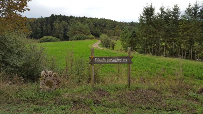 Der Wanderparkplatz in Kleinlesau