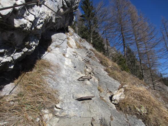 versicherte Stellen am Rinnkendlsteig