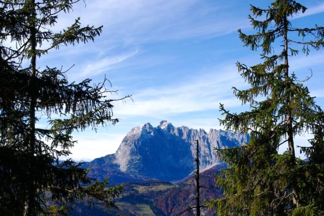Wilder Kaiser im oberen Teil des Gernweges